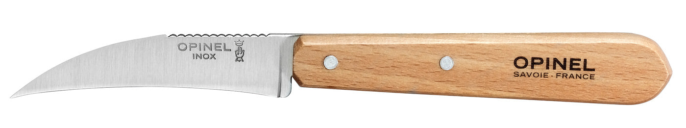 Opinel Vegetable Knife, Stainless, Beech wood handle, 7cm/2.75", #114