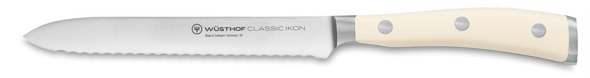 Wusthof Classic IKON Creme Sausage Serrated Utility Knife Canada, 4126-6