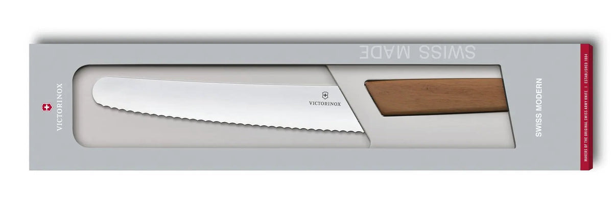 Victorinox Swiss Modern Bread & Pastry Knife, 8.5" (22cm), Wood Handle 6.9070.22WG