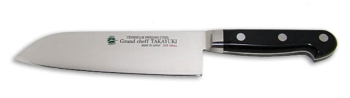Sakai Takayuki Grand Chef Santoku Knife, 180mm / 7"
