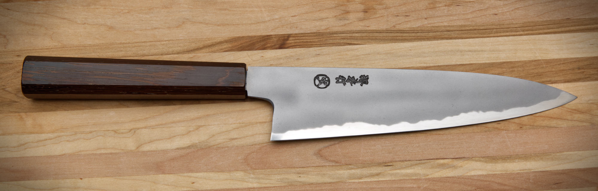 Sakai Takayuki Sanpou Shirogami (White #2) Kasumi Carbon Steel Chef Knife, 210mm (8.3")