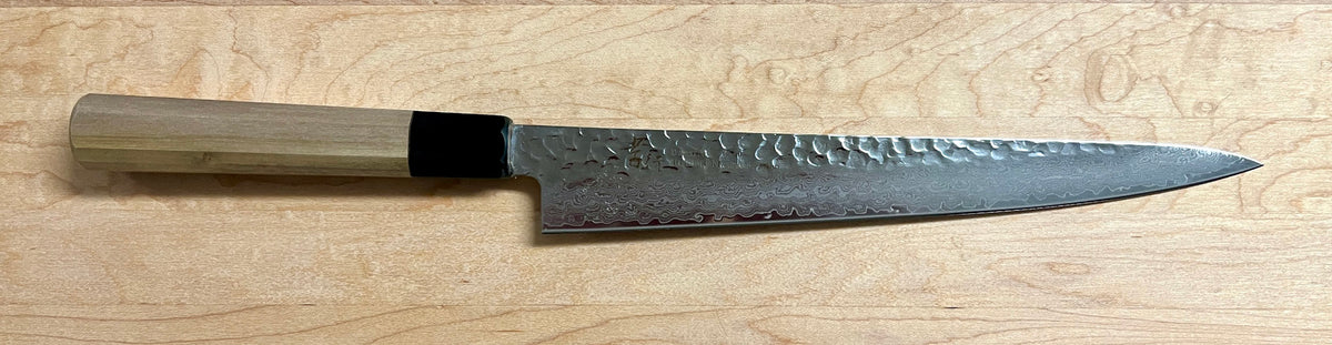 Sakai Takayuki 33-Layer Damascus Damascus Sujihiki Slicer/Carving Knife, Magnolia Wood Handle, 240mm / 9.5&quot;