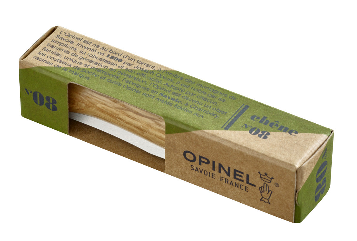 Opinel Tradition Knife, Oak handle, 8.5cm, Stainless, #8