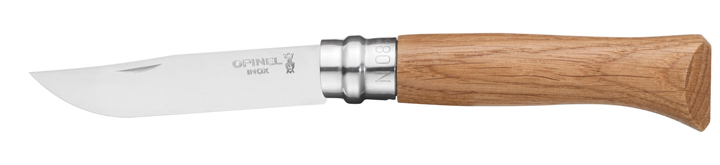 Couteau Opinel Tradition, Manche Chêne, 8.5cm, Inox, #8