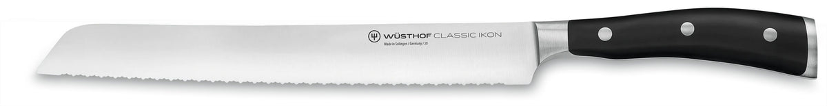 Wusthof Classic IKON Bread Knife, 9-inch (23 cm), Double-Serrated - 4163-23