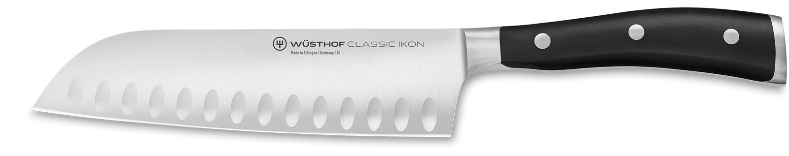 Couteau Santoku Wusthof Classic IKON 7 pouces (17 cm), tranche Granton - 4176