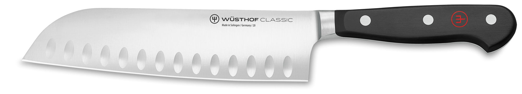 Couteau Wusthof Classic Santoku, 6,7 pouces (17 cm), Granton Edge - 4183