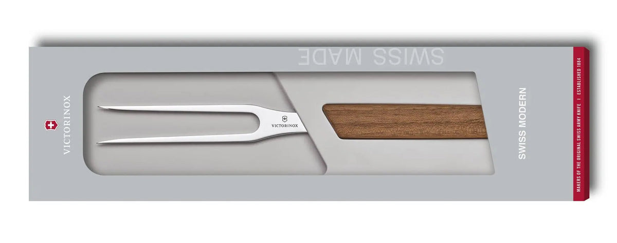 Victorinox Swiss Modern Carving Fork, 6&quot; (15cm), Wood Handle 6.9030.15G