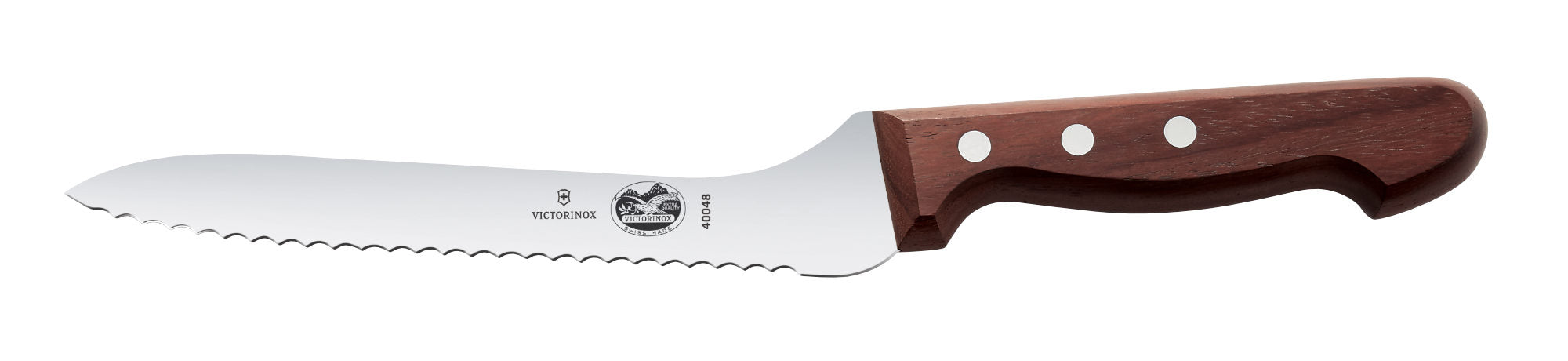 Victorinox Wood Handle 7.5" (18cm) Offset Serrated Bread Knife - 233.8525.18US