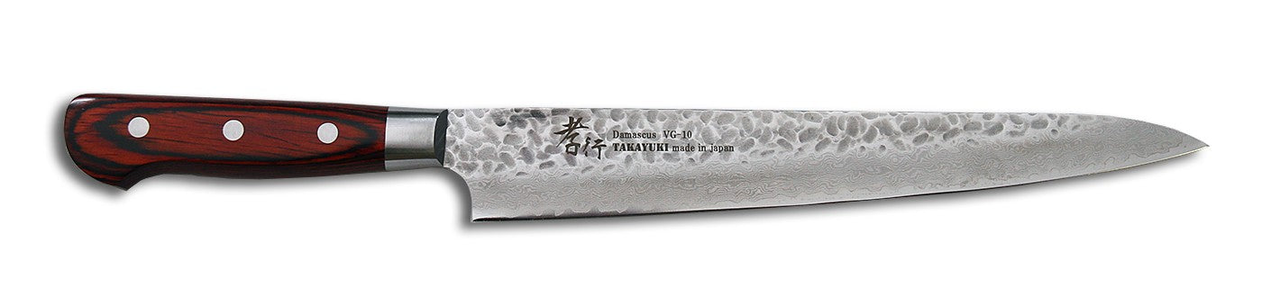 Sakai Takayuki 33-Layer Damascus Damascus Sujihiki Slicer/Carving Knife, 240mm / 9.5"