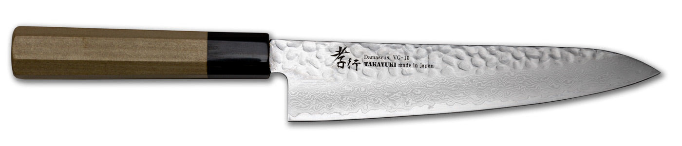 Sakai Takayuki Couteau de chef Damas 33 couches, manche en magnolia, 210 mm / 8,3"