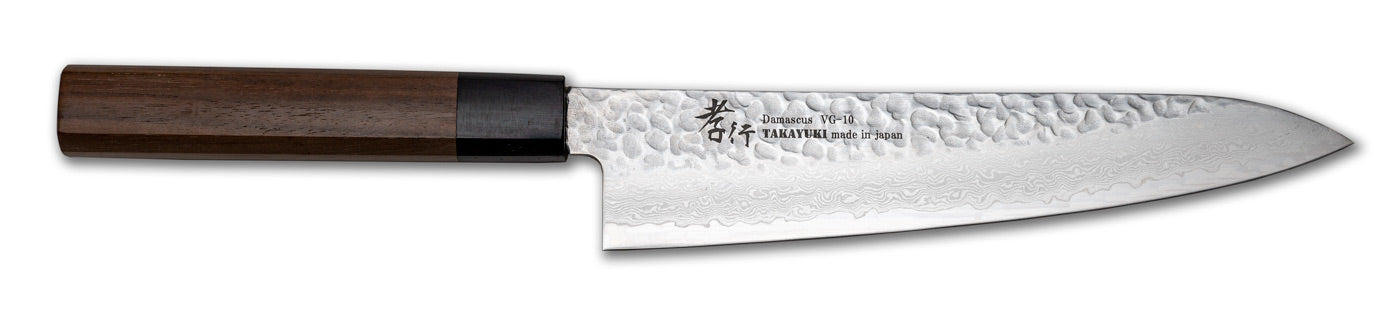 Sakai Takayuki 33-Layer Damascus Chef's Knife, Walnut Handle, 210mm / 8.3"
