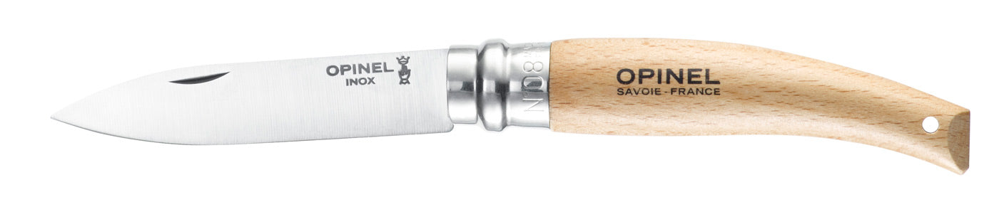 Couteau de Jardin Opinel, Manche en Hêtre, 8.5cm, Inox, #8