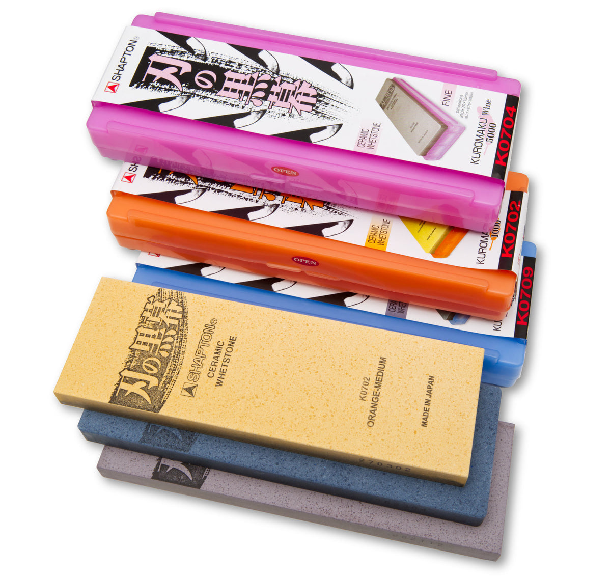 Shapton Professional Kuromaku Japanese Sharpening Stones, Set of 3: 320, 1000, 5000