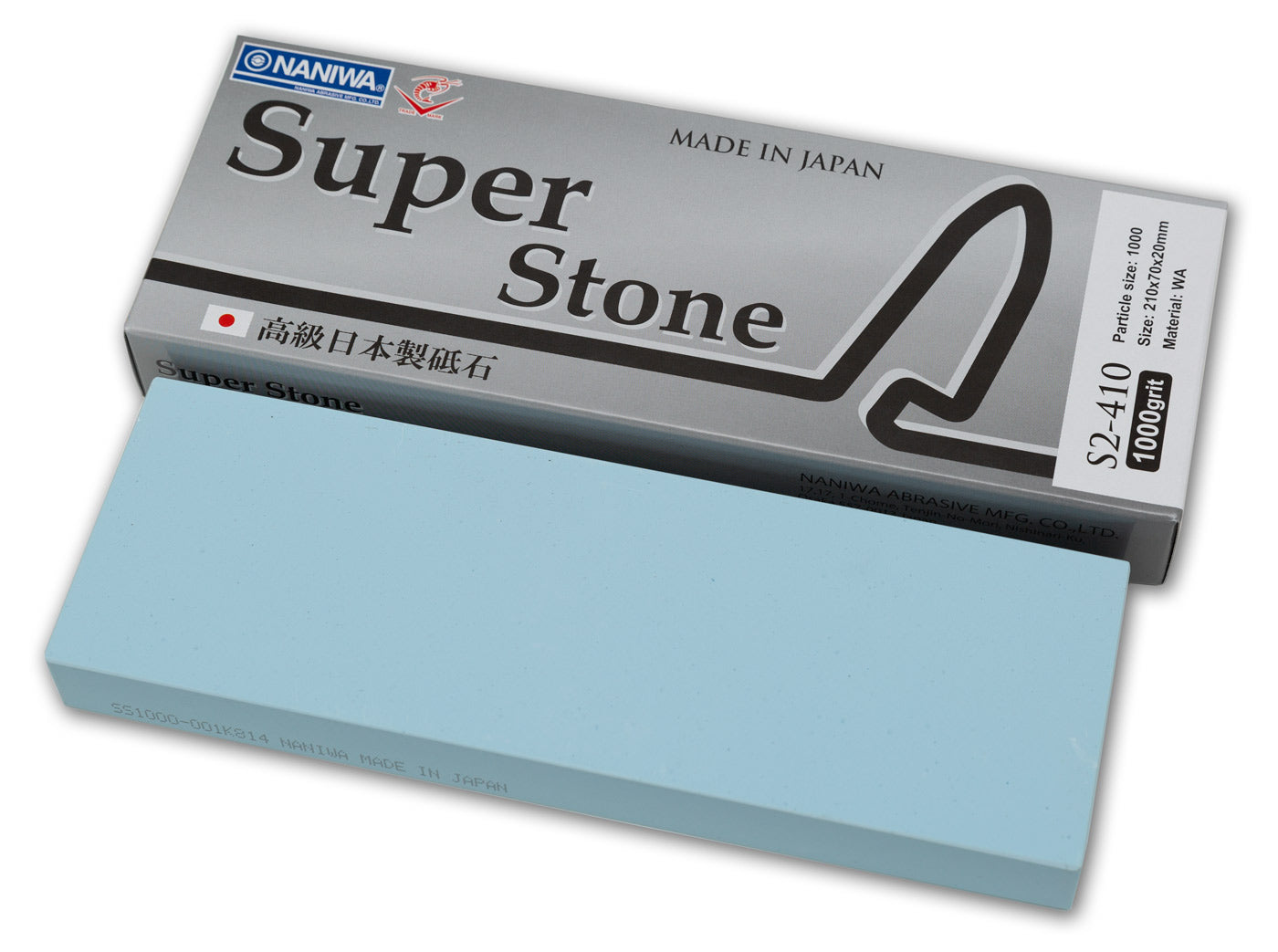 Naniwa Super-Stone Pierre à aiguiser japonaise, grain 1000