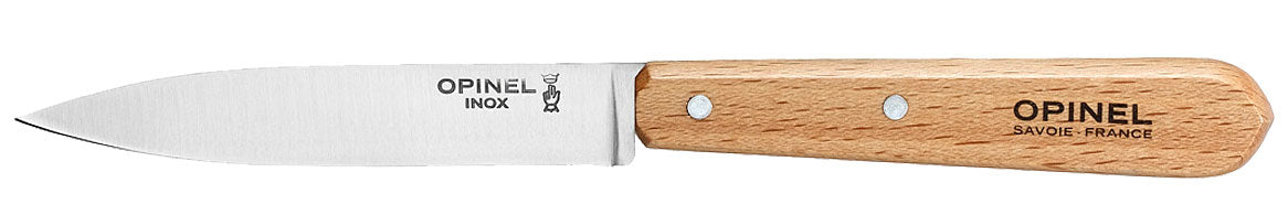 Opinel, Couteau utilitaire/d'office, Inox, manche en bois de hêtre, 10cm/4" (#112)