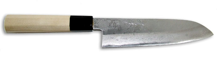 Sakai Takayuki Silver-3 Ginsan Damascus Santoku Knife, 170mm / 6.7"